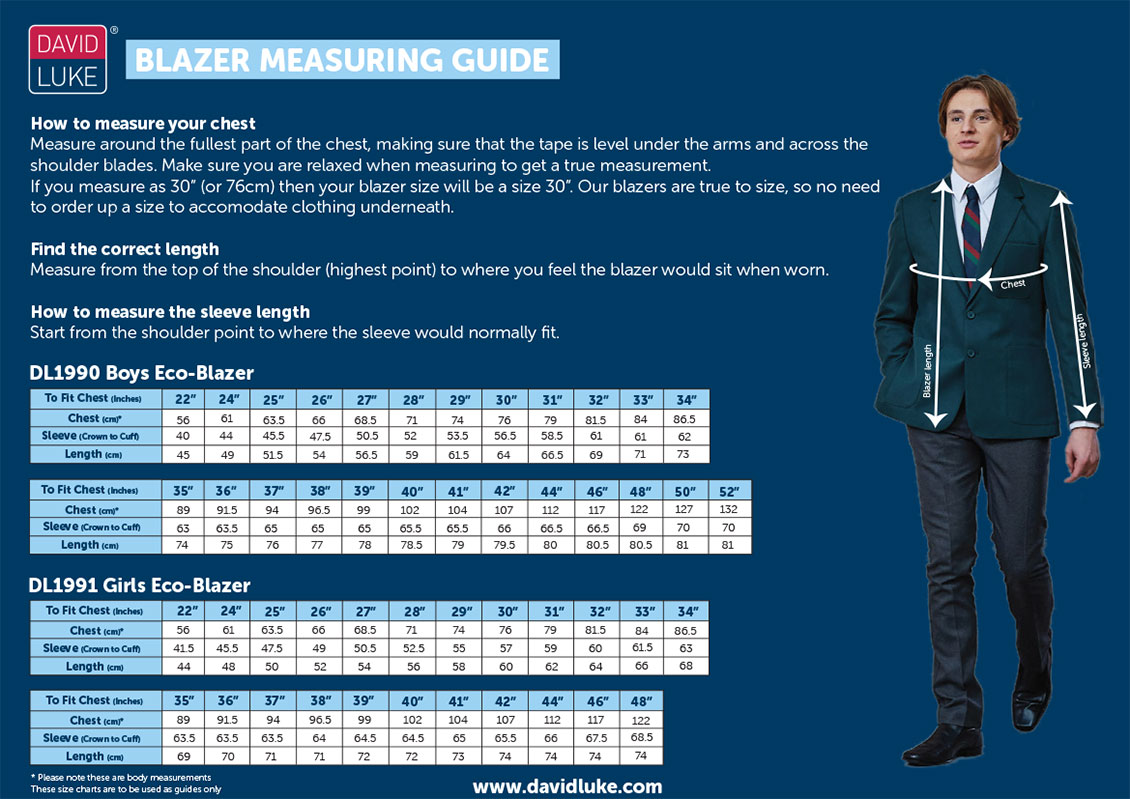 Blazer measuring guide