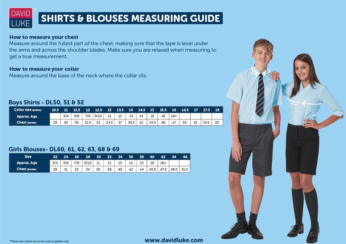 Shirts & Blouses measuring guide